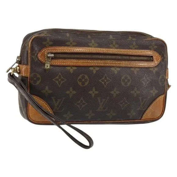 LOUIS VUITTON Monogram Marly Dragonne GM Clutch Bag M51825 LV Auth BA7588 - Picture 1 of 16